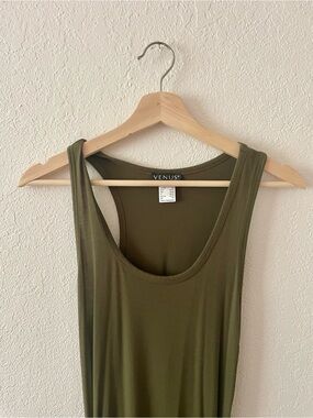 Venus Women’s Olive Green Racerback Maxi Tank Dress